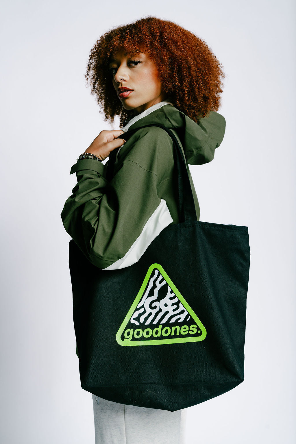 Black "GO" Tote