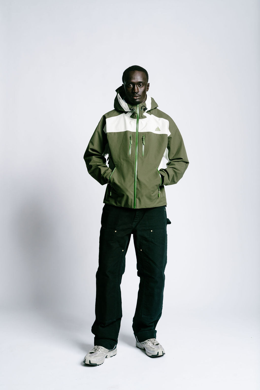 Green & Cream Shell Jacket